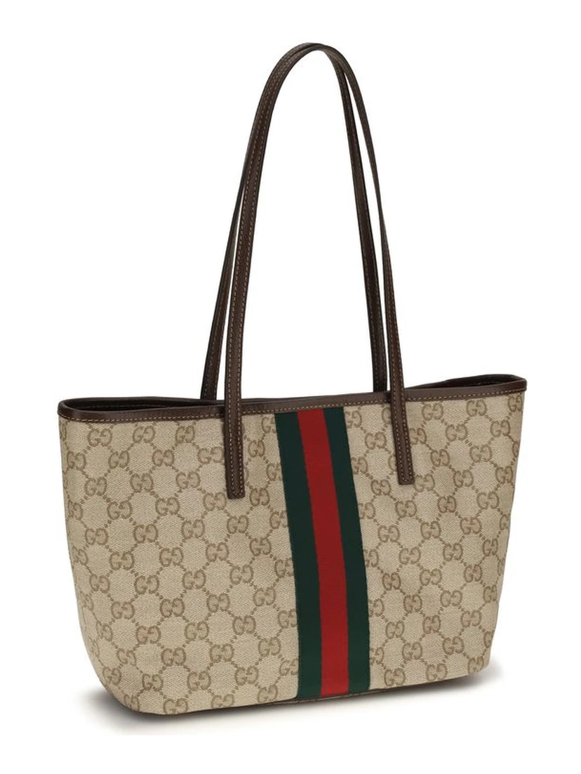 Beige Fabric Handbag