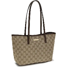Beige Fabric Handbag