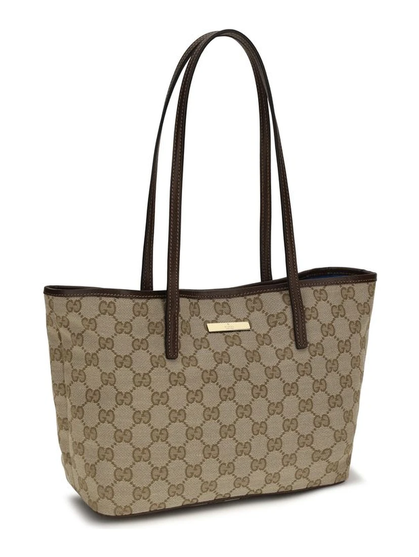 Beige Fabric Handbag