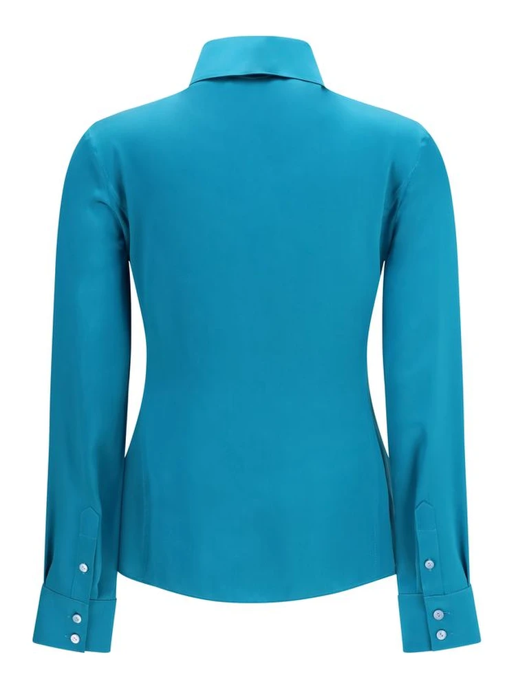 Blue Silk Dress Shirt alternative