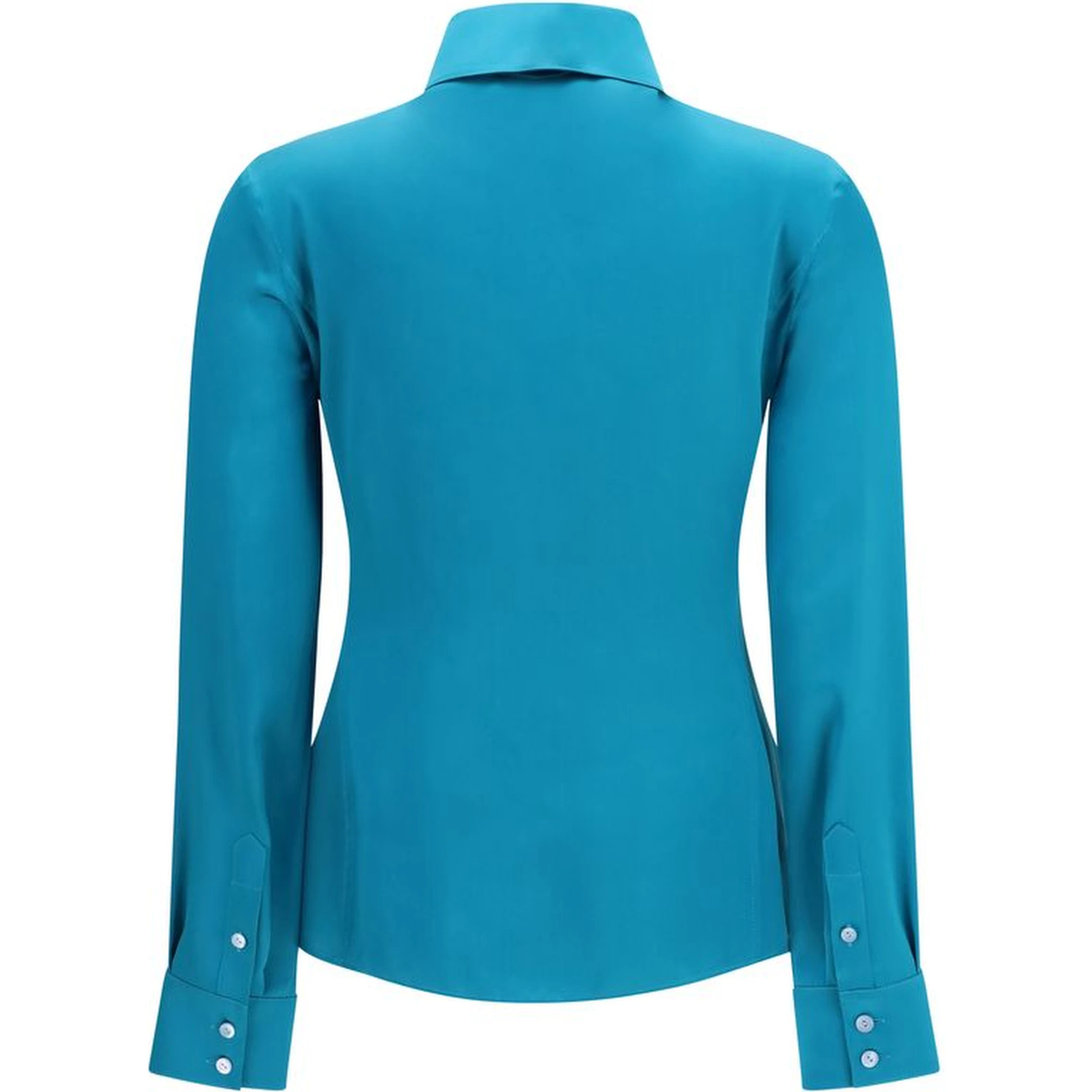 Blue Silk Dress Shirt