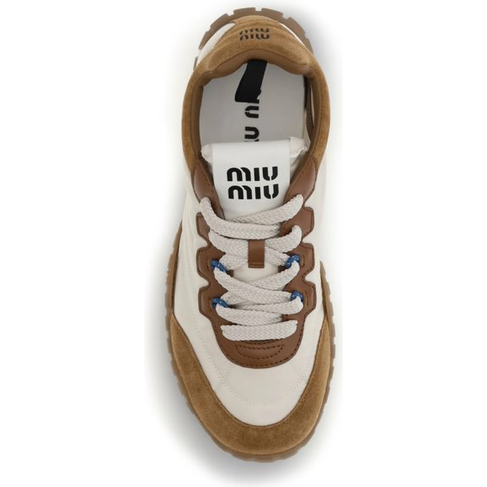 Beige Polyamide Athletic Sneakers