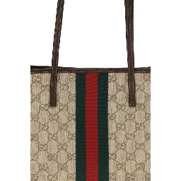 Beige Fabric Handbag
