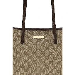 Beige Fabric Handbag