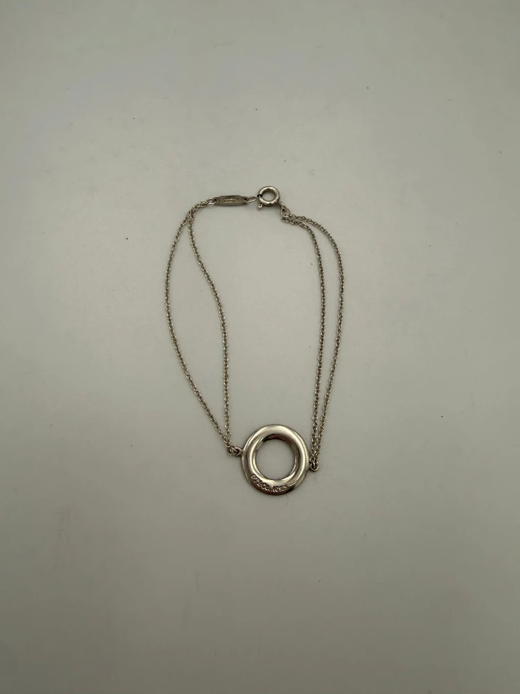 TIFFANY & CO. Silver Bracelet with Double Chain