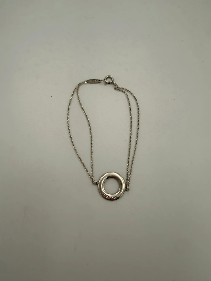 TIFFANY & CO. Silver Bracelet with Double Chain