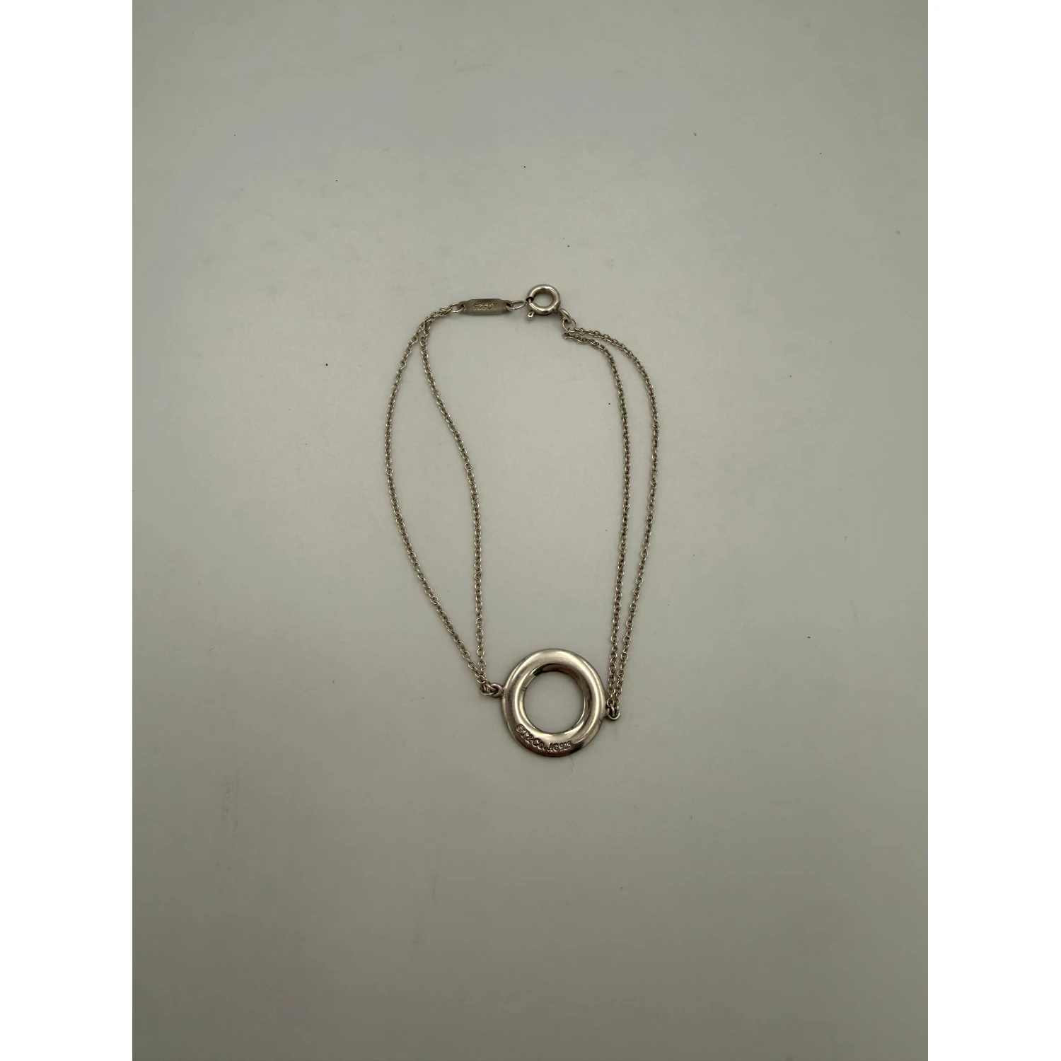 TIFFANY & CO. Silver Bracelet with Double Chain