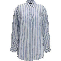 Blue Silk Shirt
