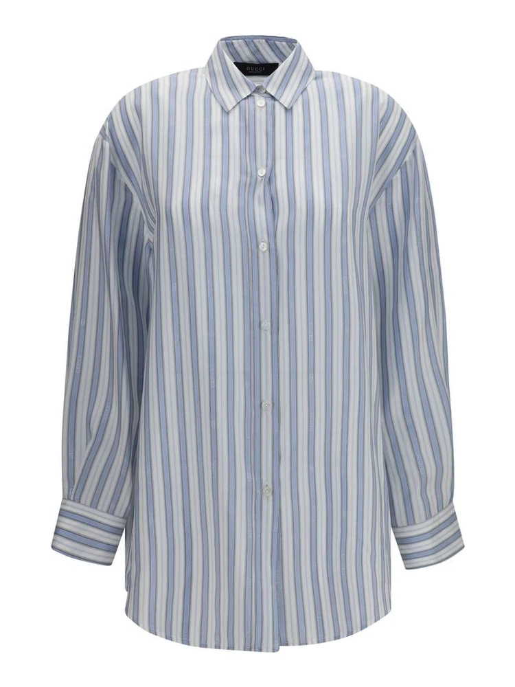 Blue Silk Shirt