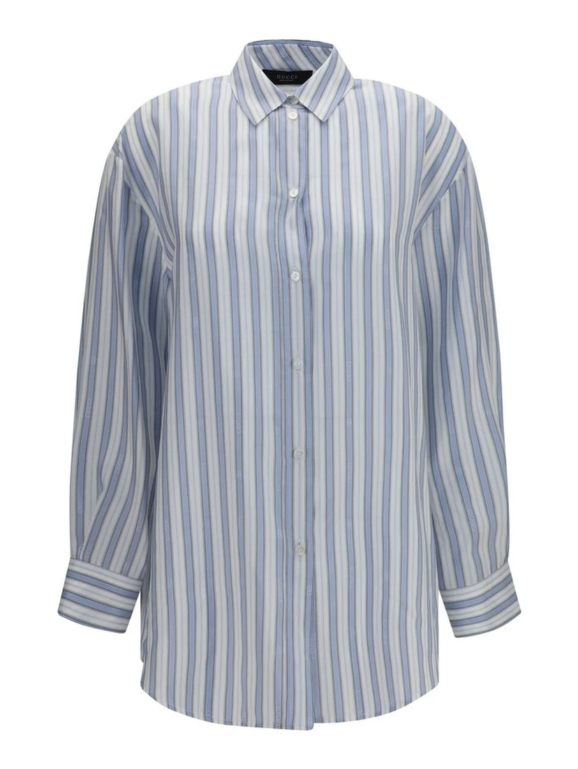 Blue Silk Shirt