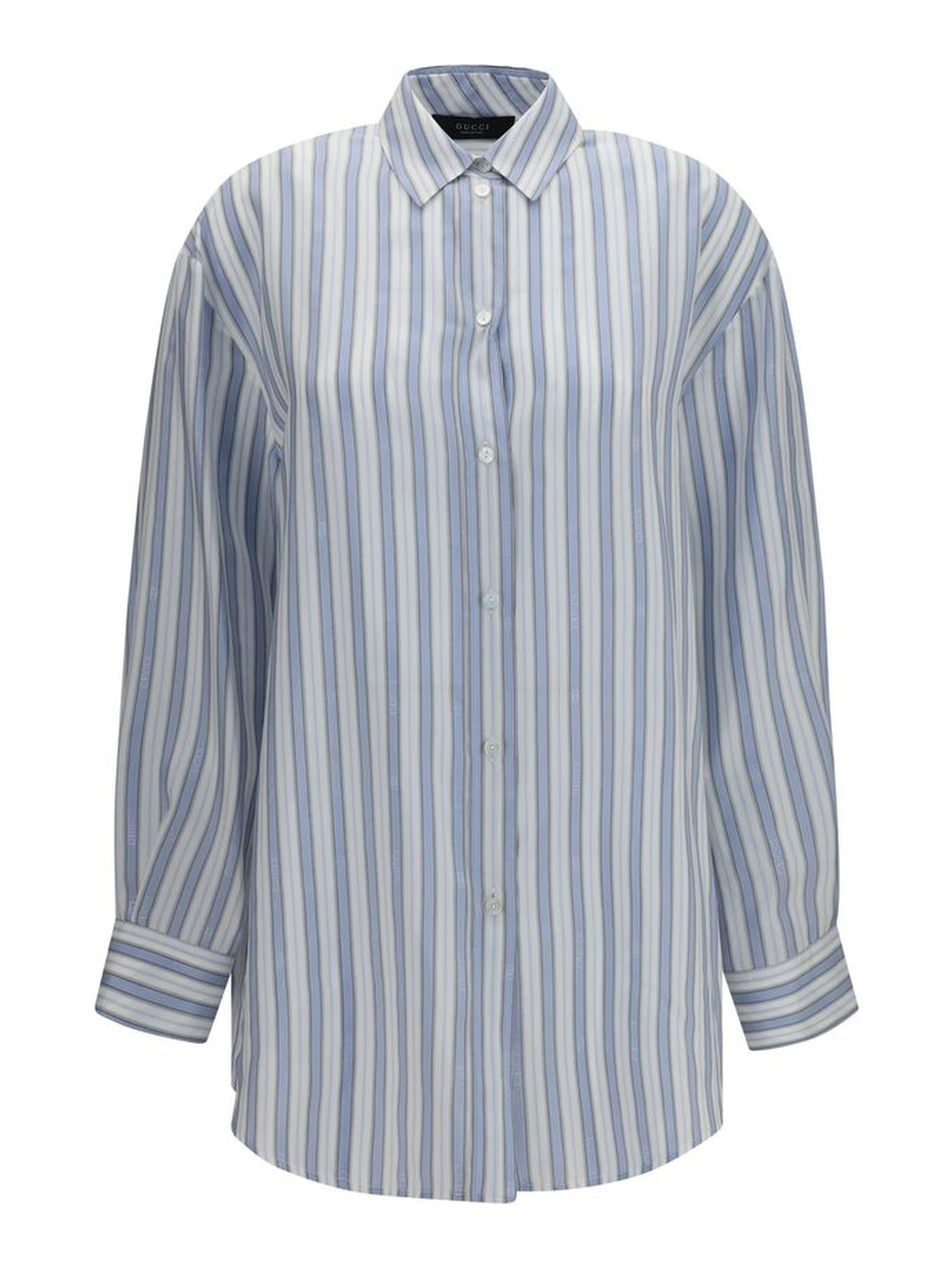 Blue Silk Shirt
