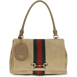 Beige Calf Leather Bos Taurus Handbag