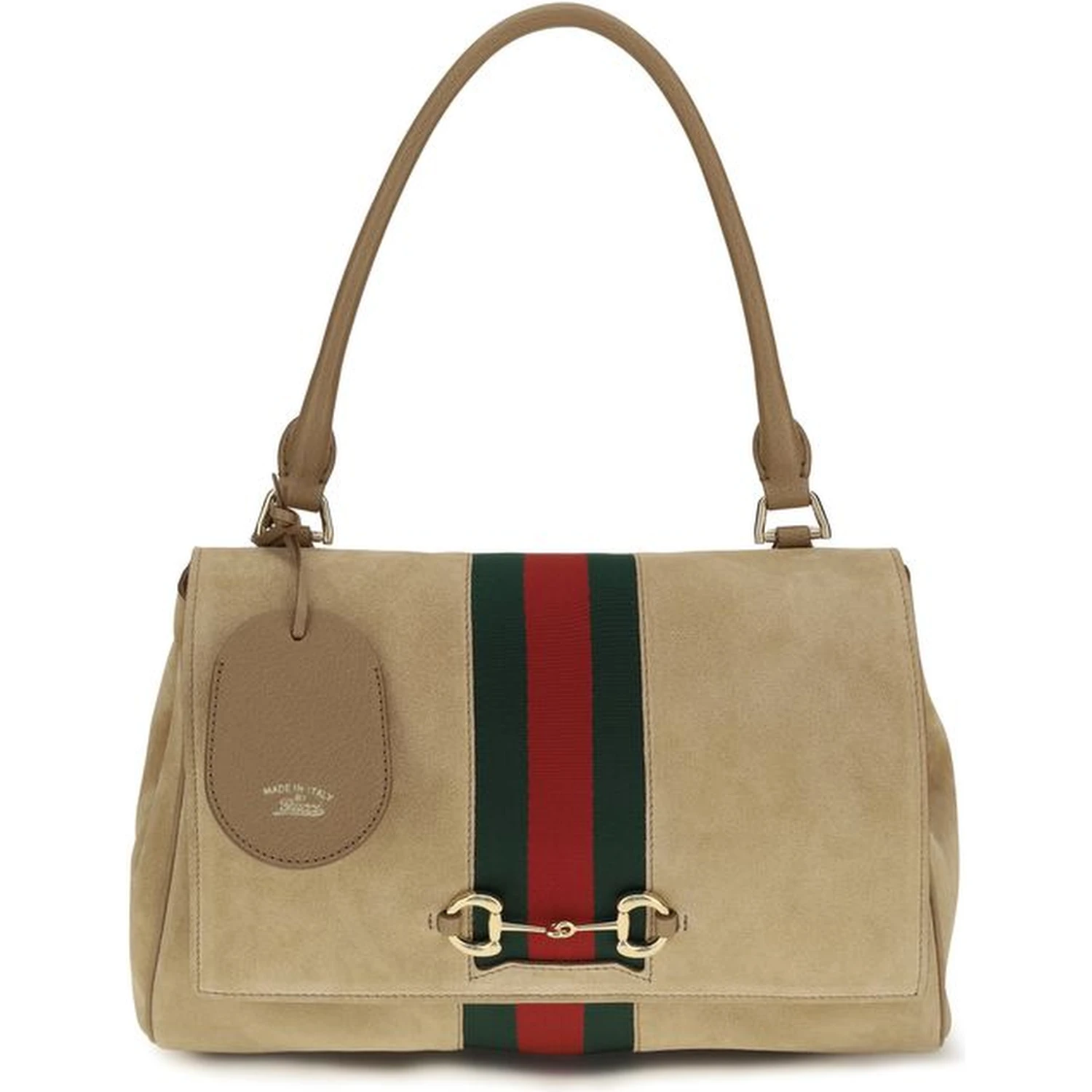 Beige Calf Leather Bos Taurus Handbag