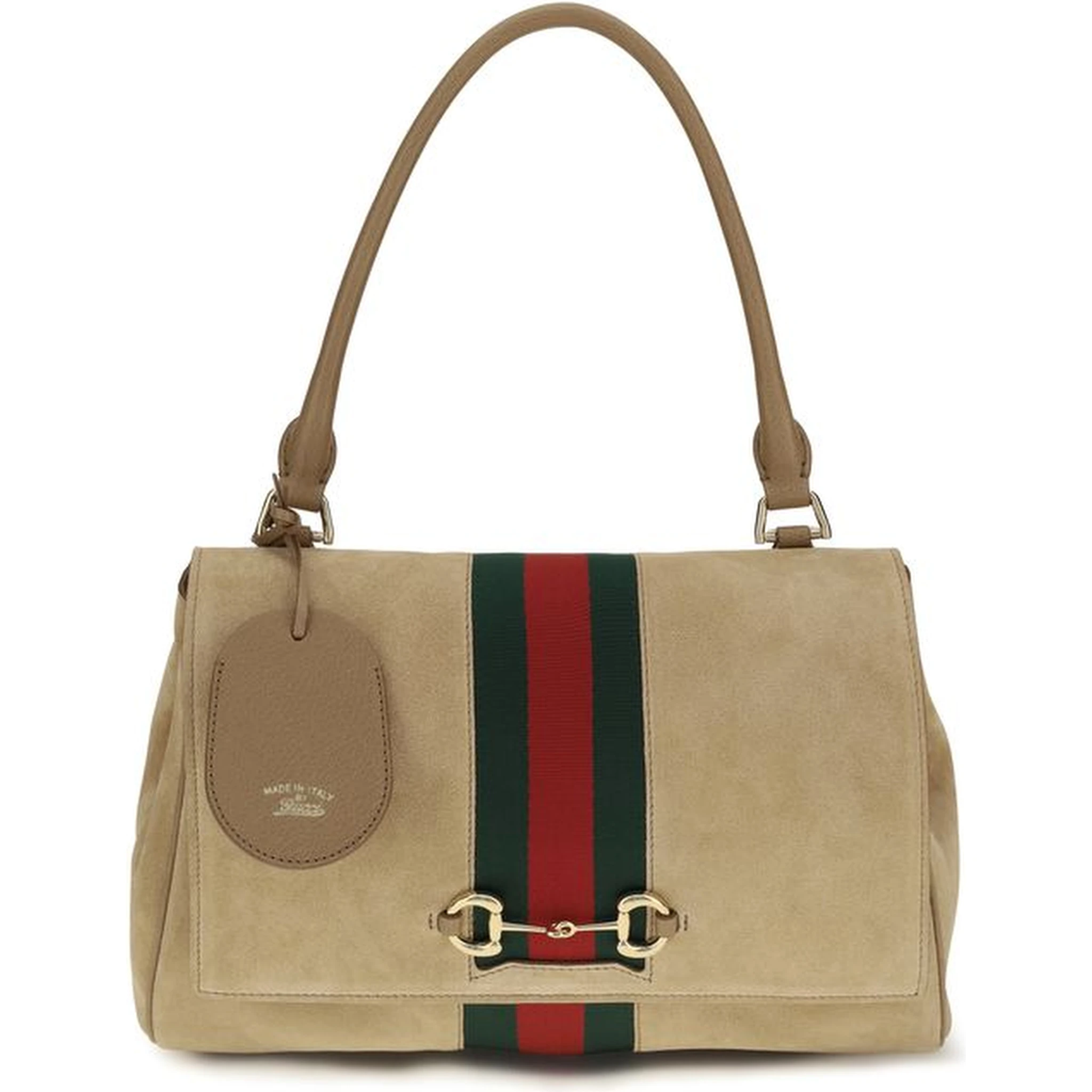 Beige Calf Leather Bos Taurus Handbag