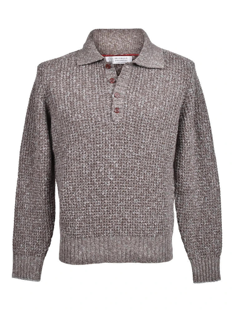 Brown Elastane Sweatshirt