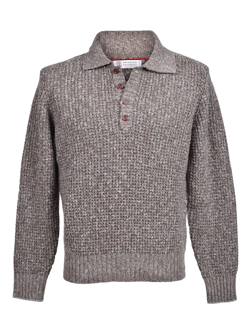 Brown Elastane Sweatshirt