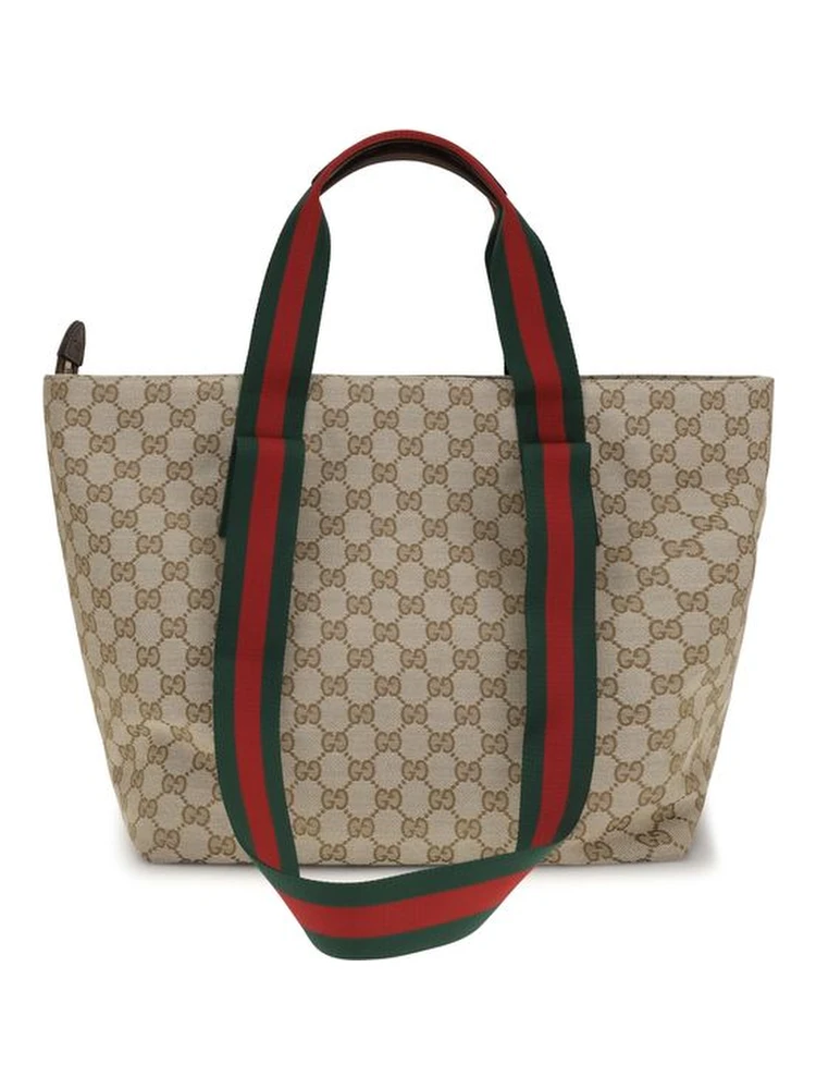 Beige Fabric Shoulder Bag