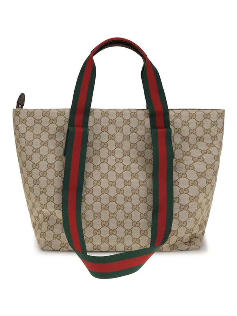 Beige Fabric Shoulder Bag
