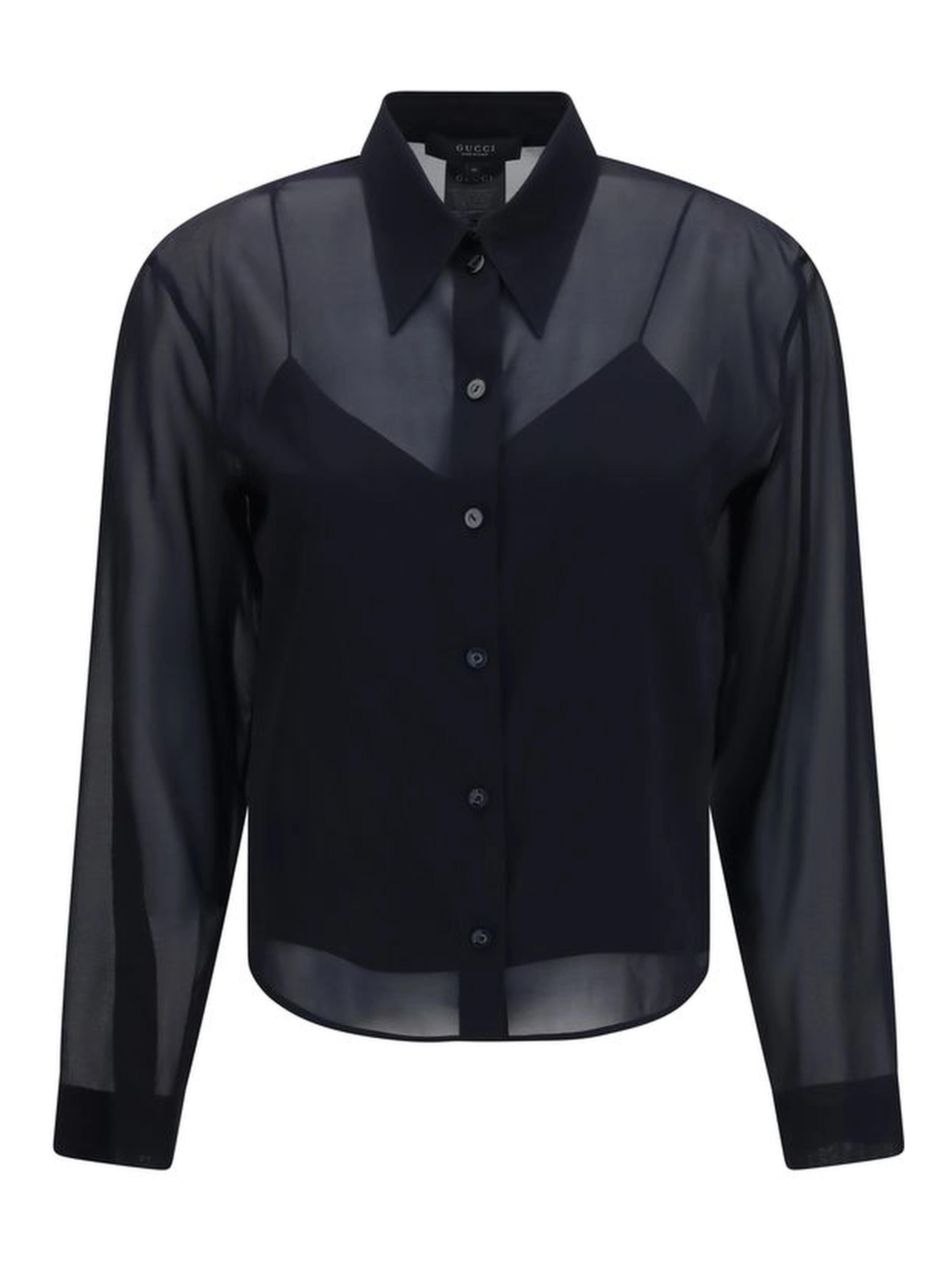 Black Silk Dress Shirt