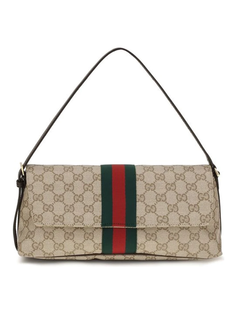 Beige Fabric Handbag