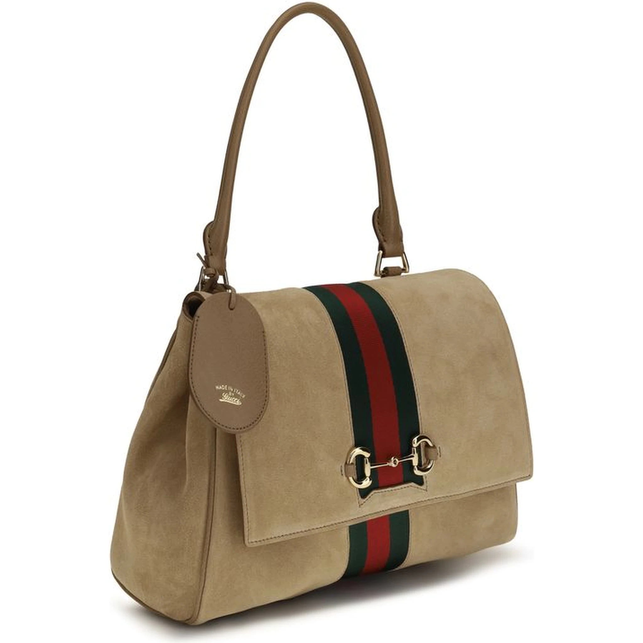 Beige Calf Leather Bos Taurus Handbag