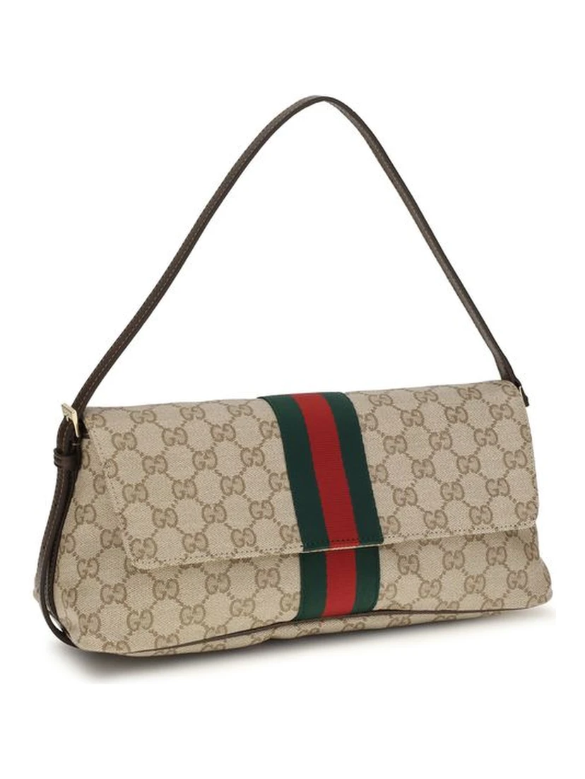 Beige Fabric Handbag