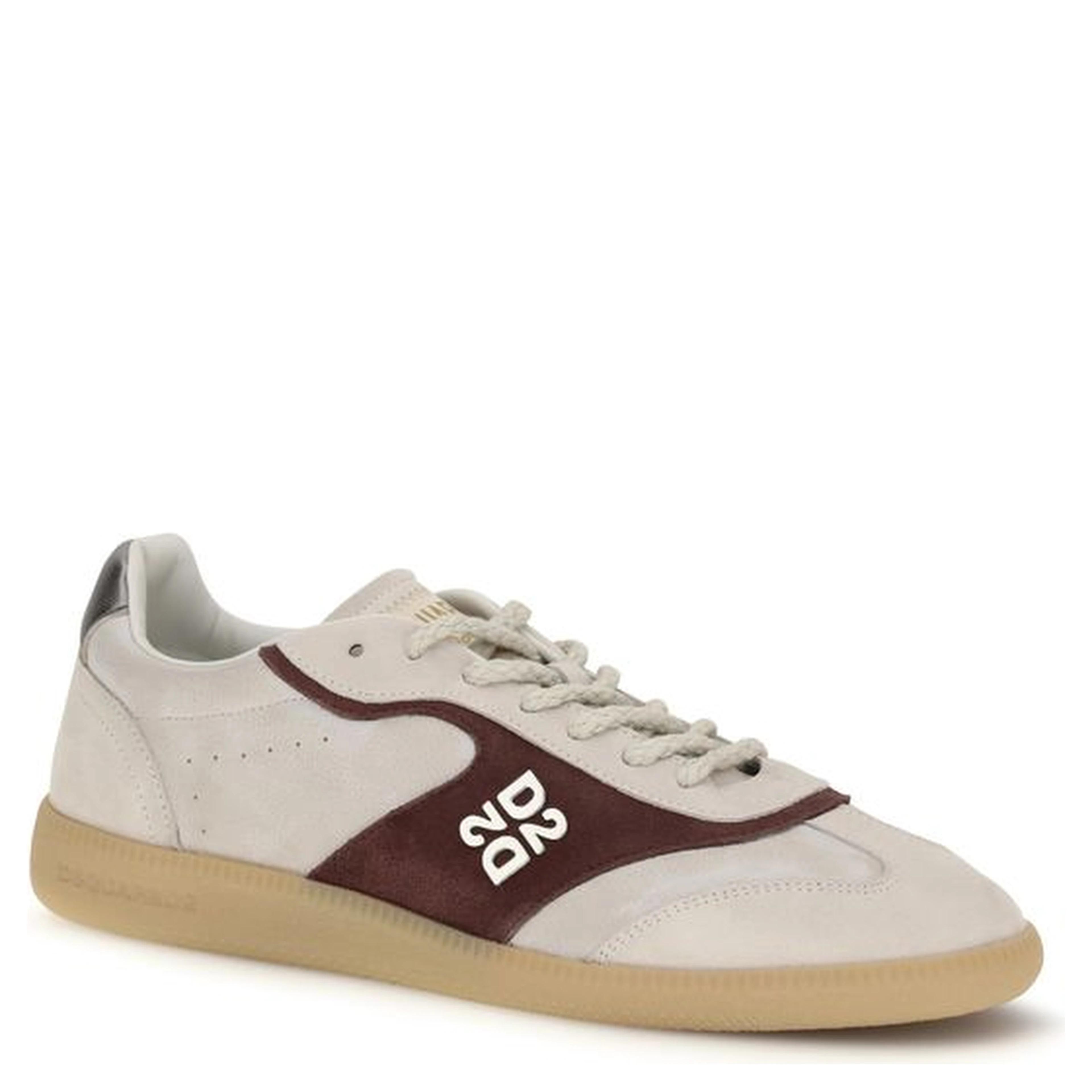 Beige Calf Leather Bos Taurus Low Top Sneakers