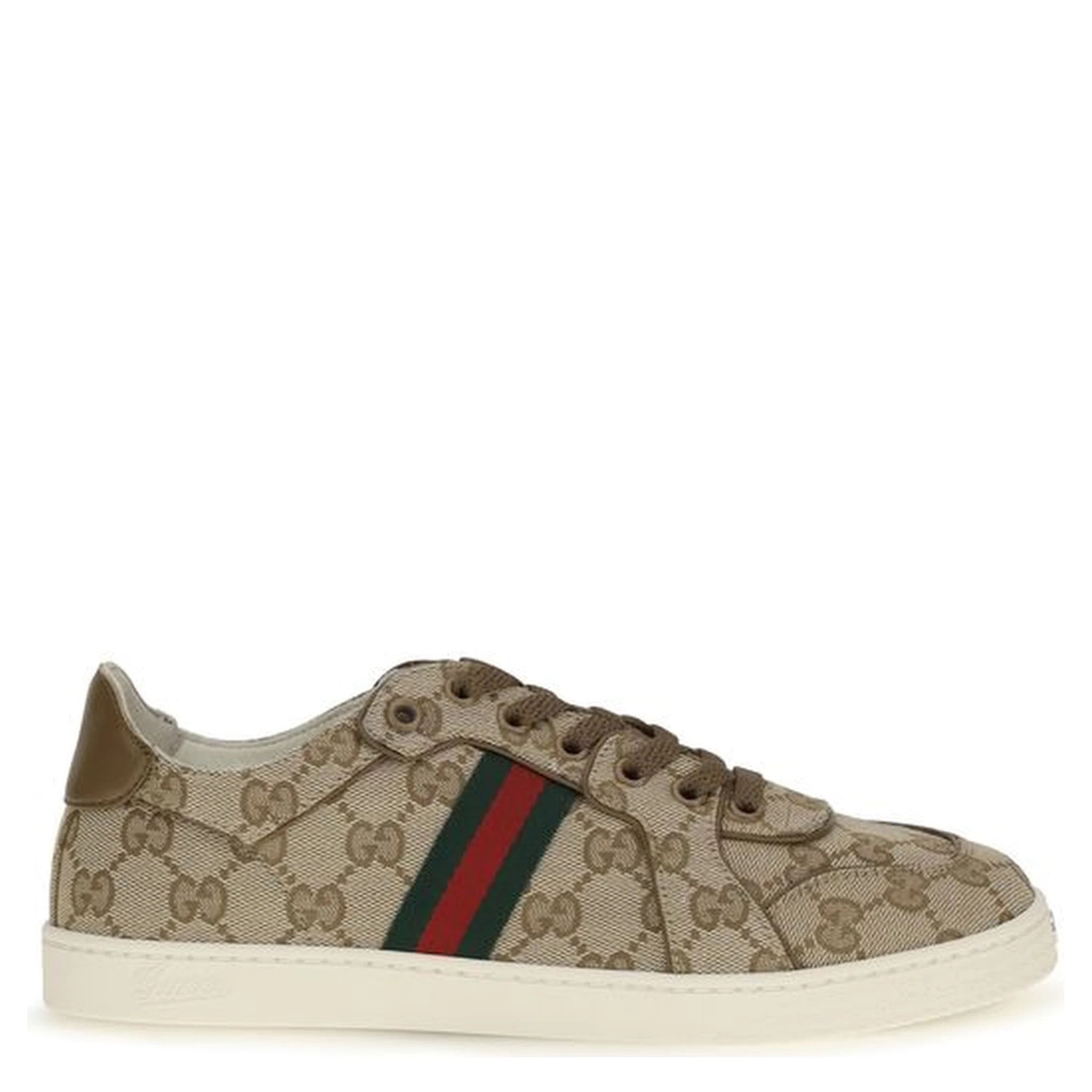 Beige Fabric Athletic Sneakers