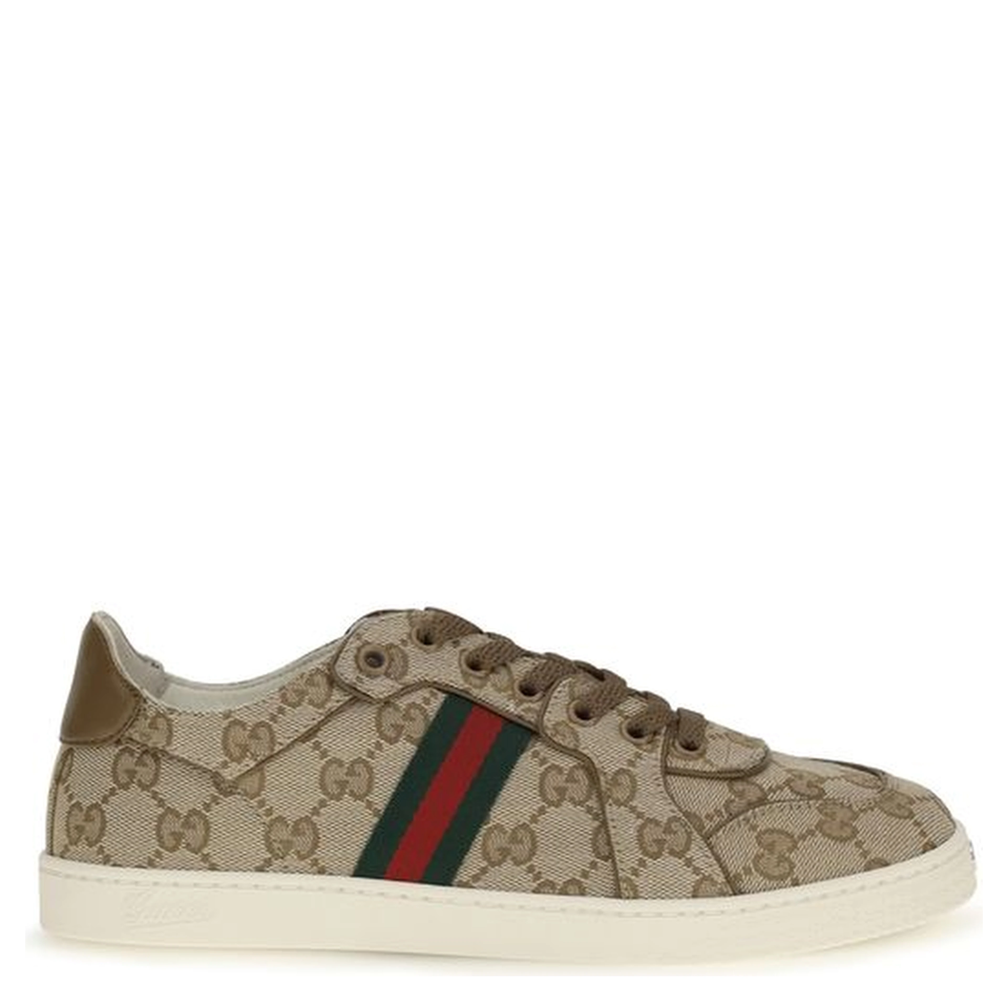 Beige Fabric Athletic Sneakers