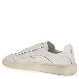 White Calf Leather Bos Taurus Low Top Sneakers
