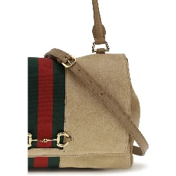 Beige Calf Leather Bos Taurus Handbag