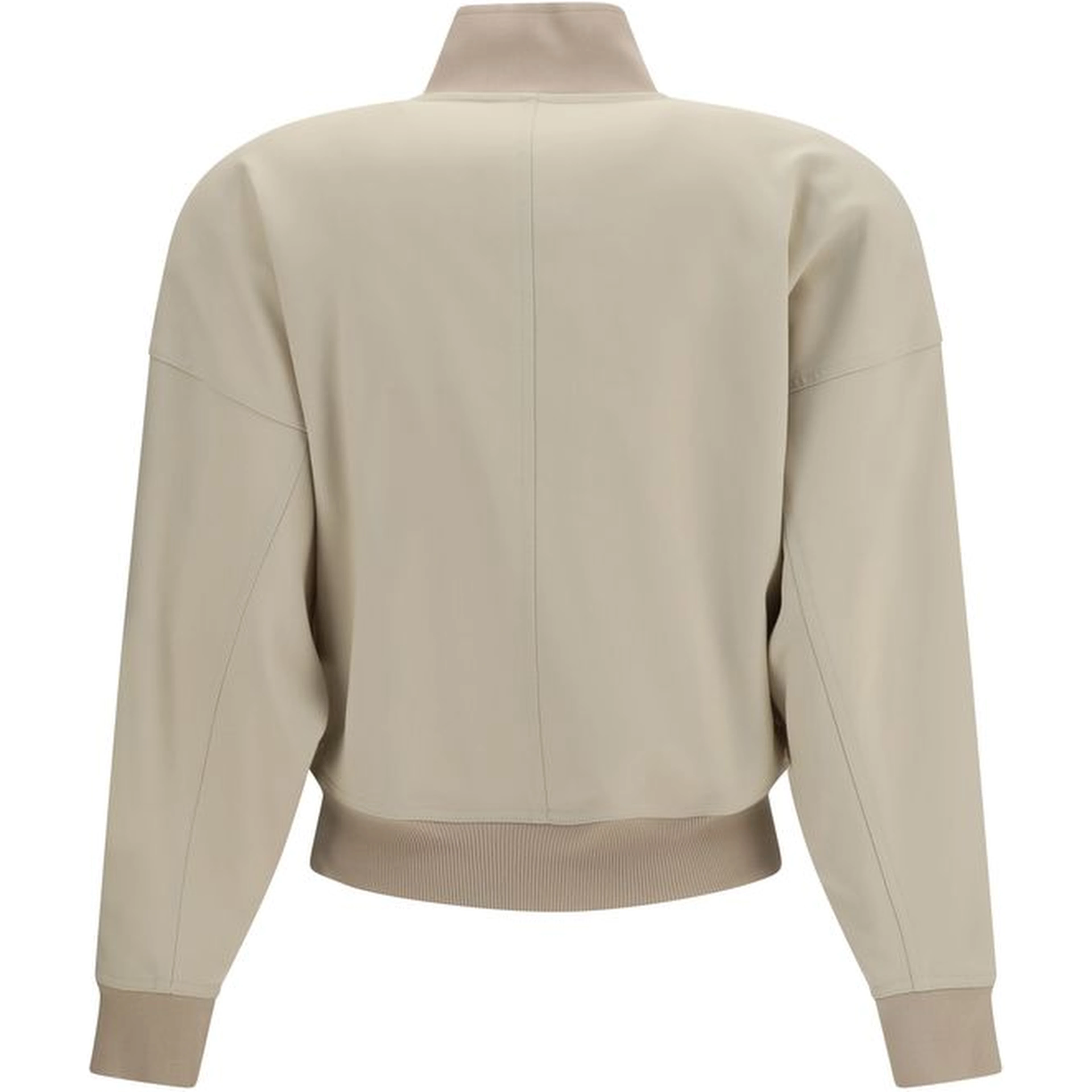 Beige Cotton Bomber