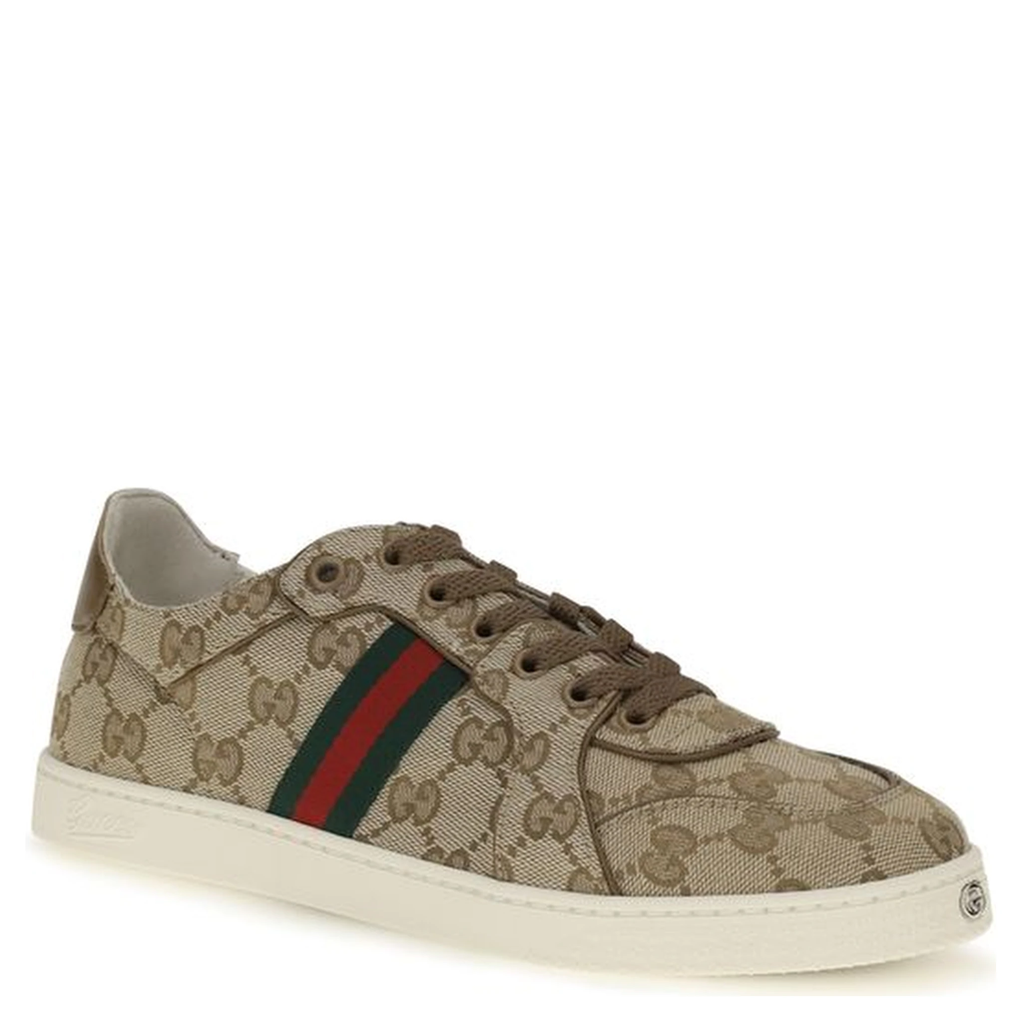 Beige Fabric Athletic Sneakers