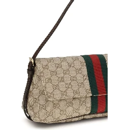 Beige Fabric Handbag