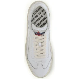 White Calf Leather Bos Taurus Low Top Sneakers