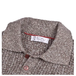 Brown Elastane Sweatshirt