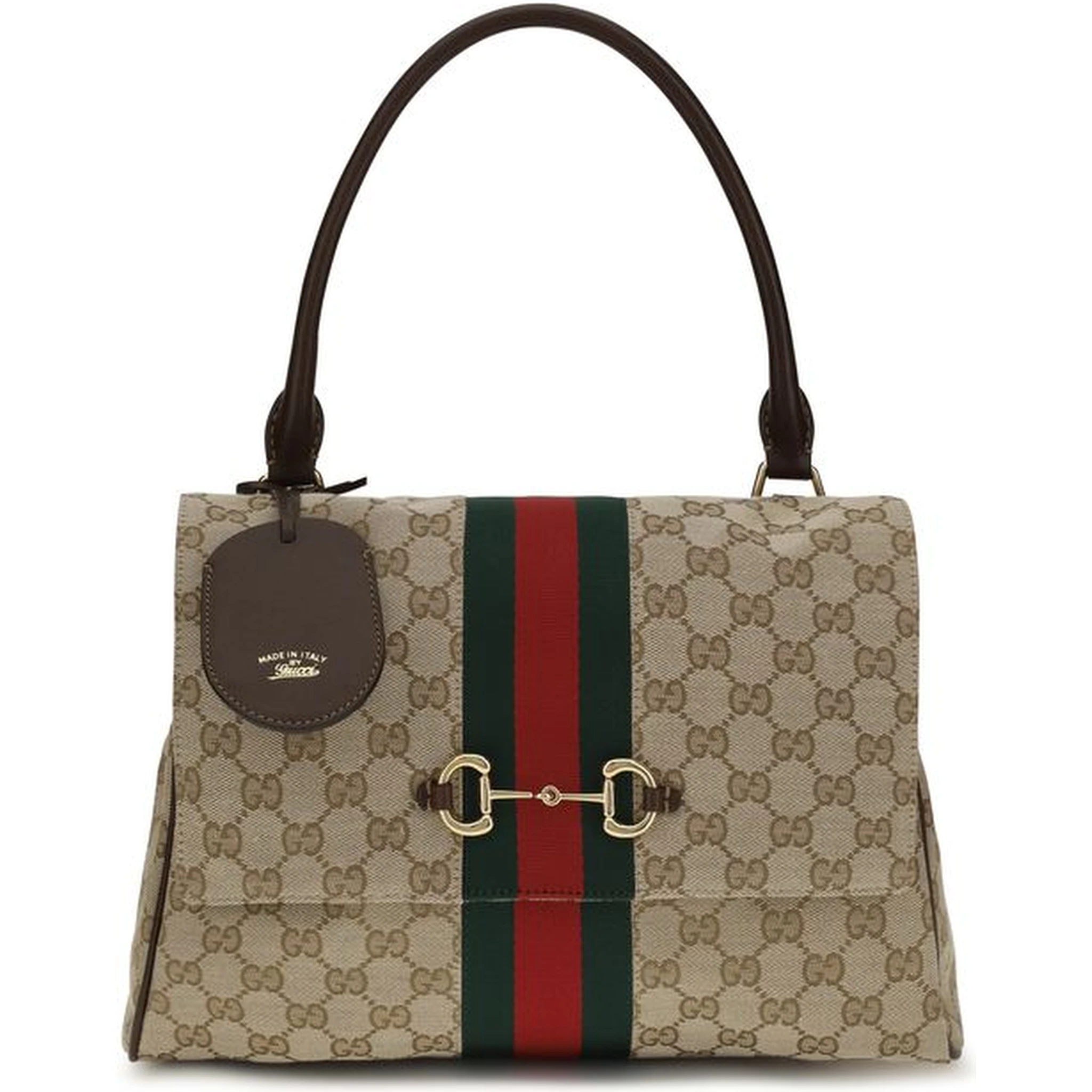 Beige Fabric Handbag