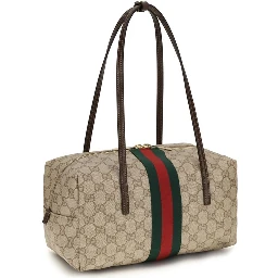 Beige Fabric Handbag