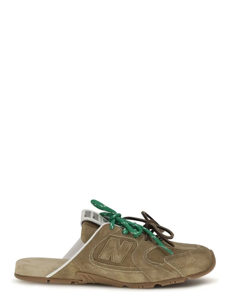 Beige Calf Leather Bos Taurus Athletic Sneakers