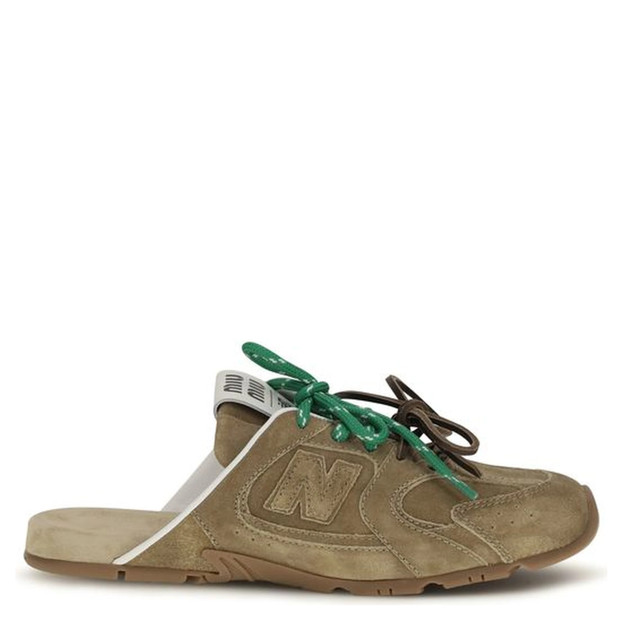 Beige Calf Leather Bos Taurus Athletic Sneakers