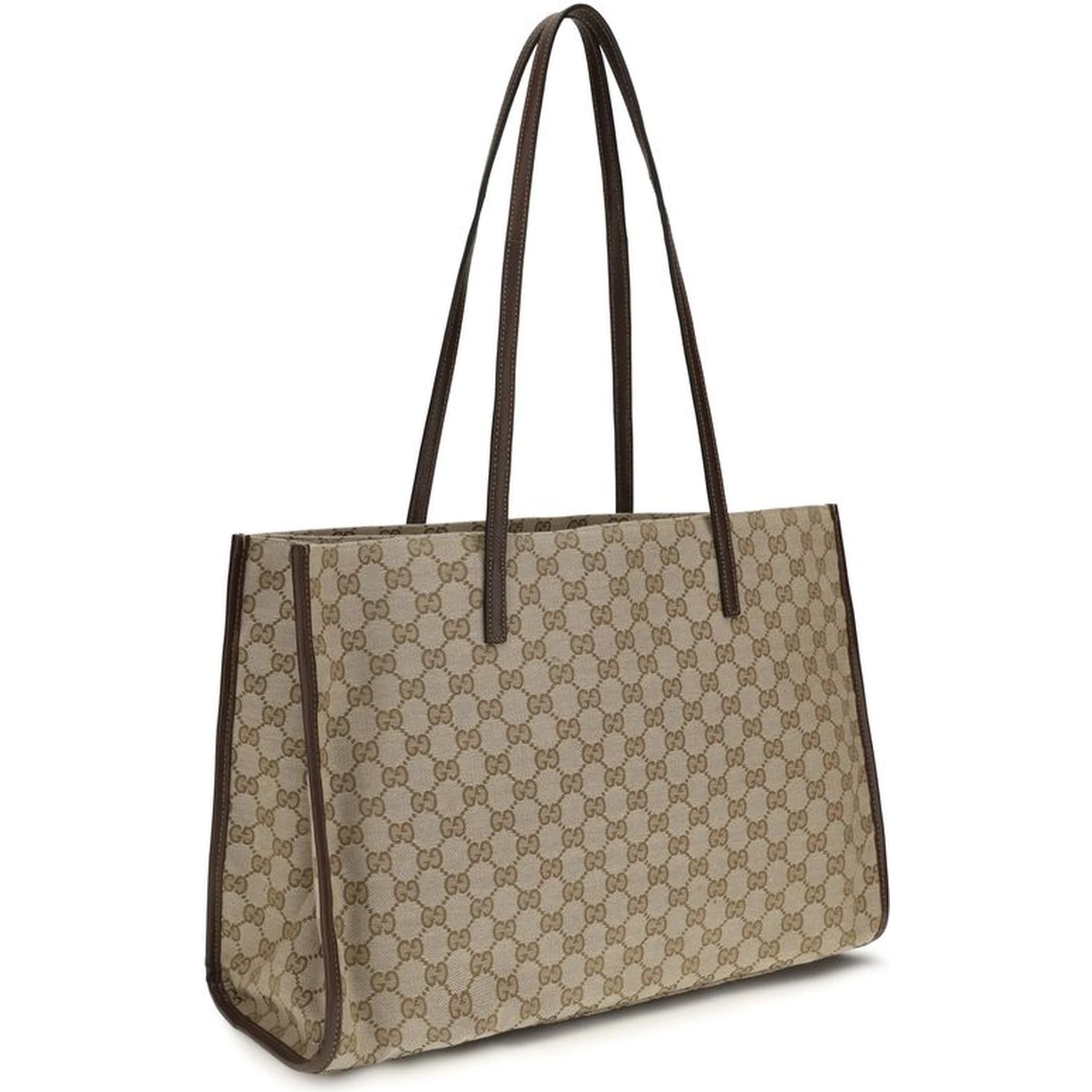 Beige Fabric Handbag