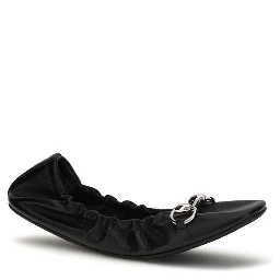Black Calf Leather Bos Taurus Ballet Flats