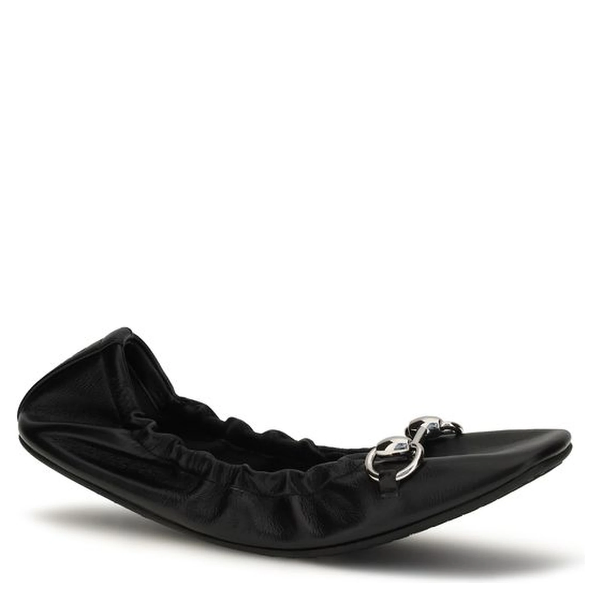 Black Calf Leather Bos Taurus Ballet Flats