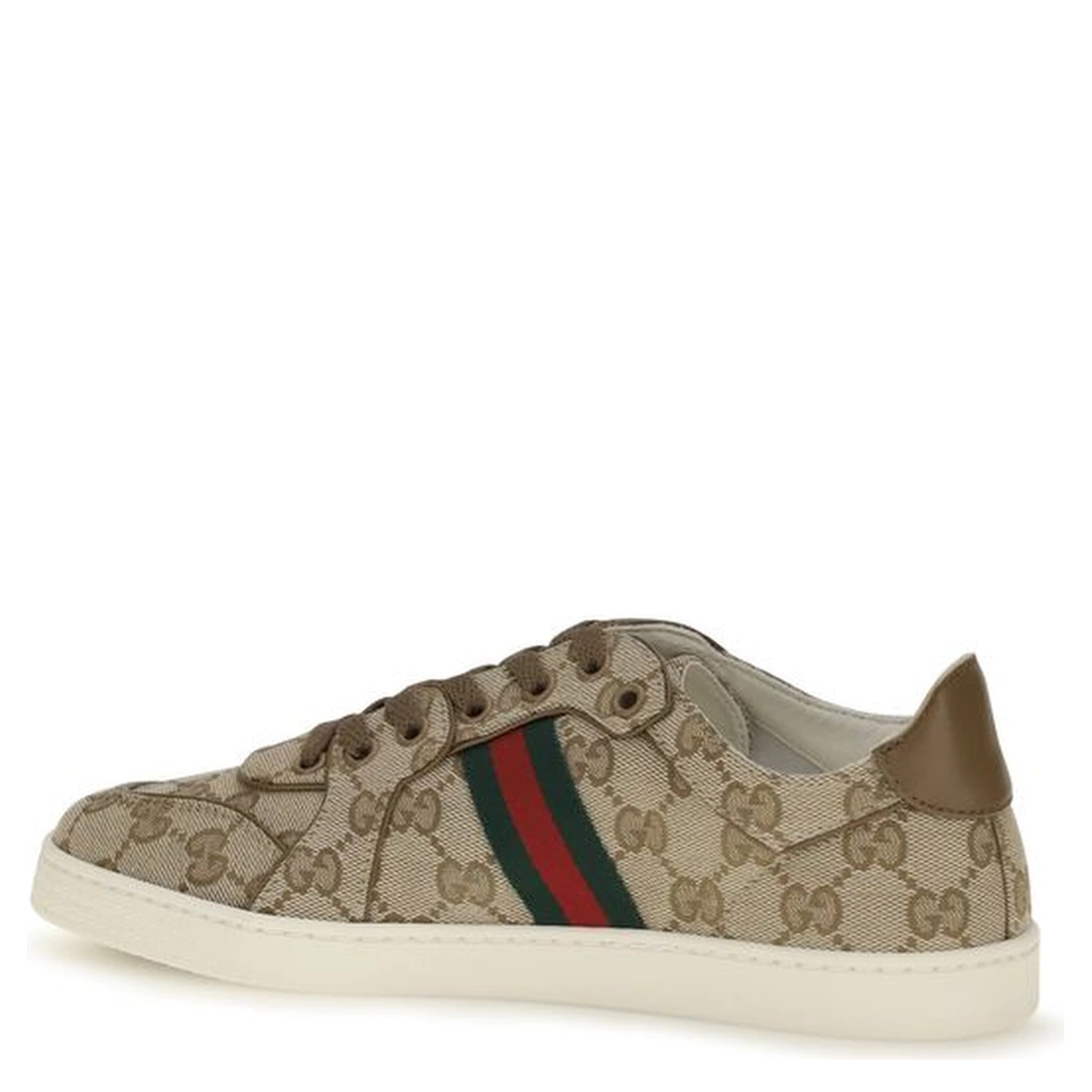Beige Fabric Athletic Sneakers