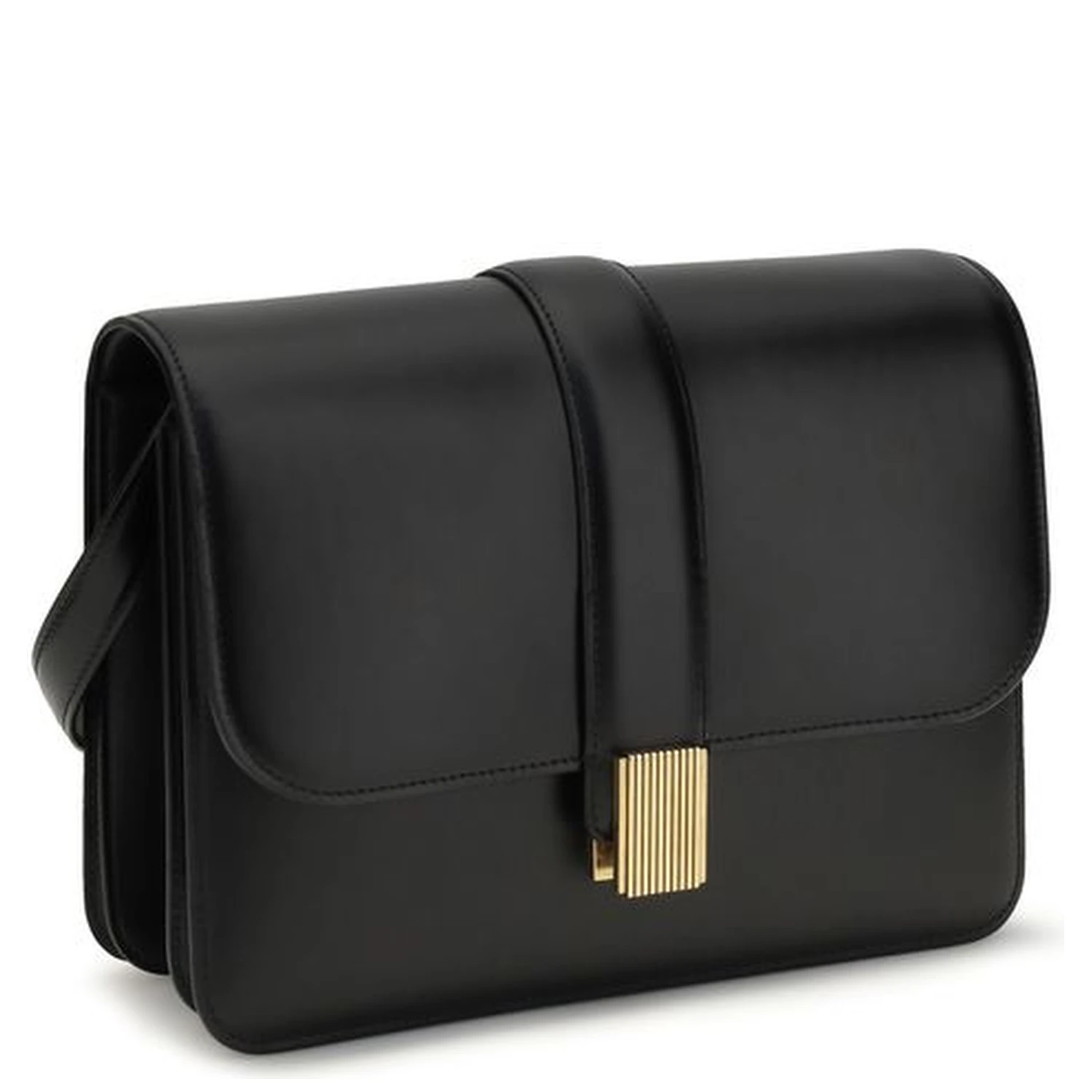 Black Calf Leather Bos Taurus Shoulder Bag