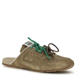 Beige Calf Leather Bos Taurus Athletic Sneakers