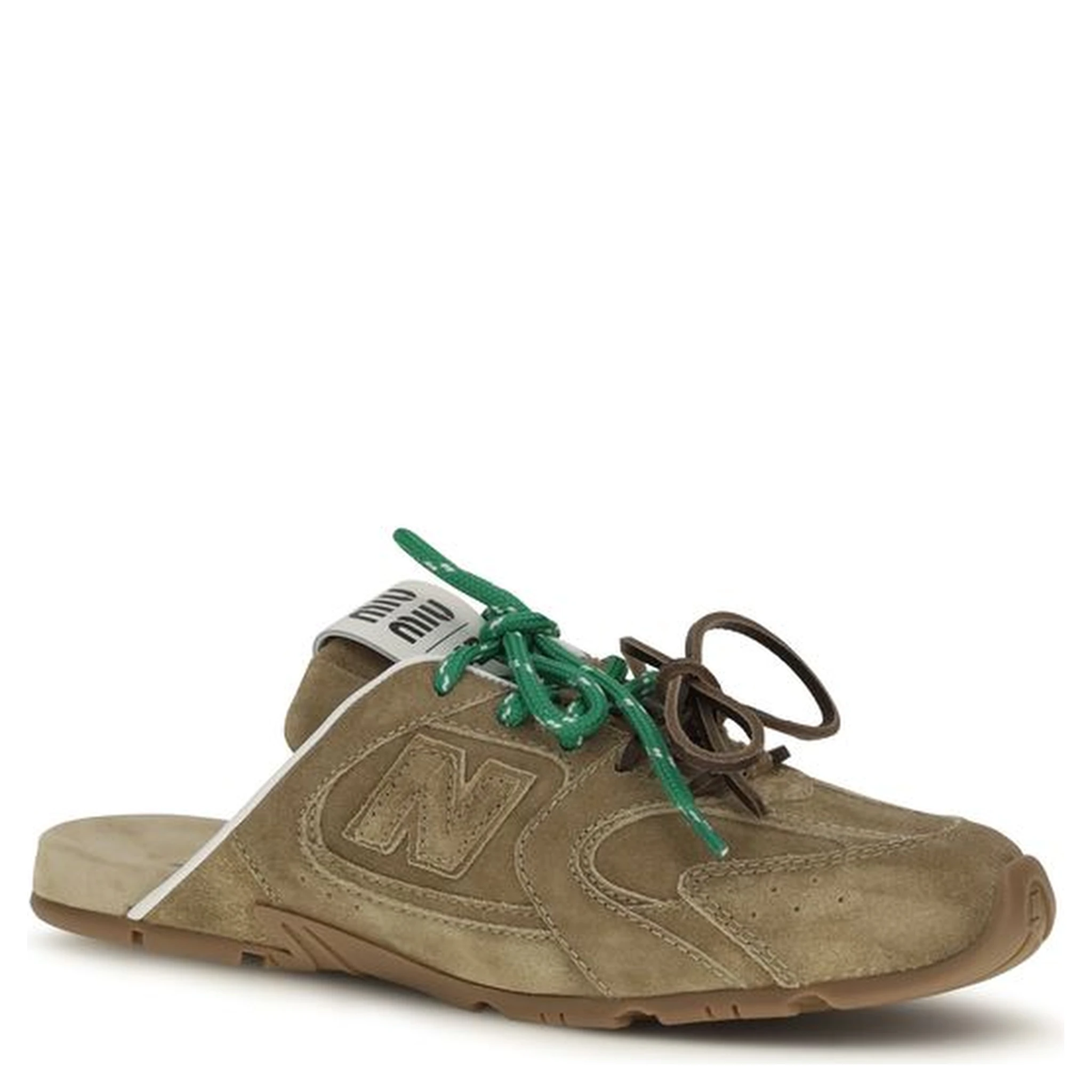 Beige Calf Leather Bos Taurus Athletic Sneakers