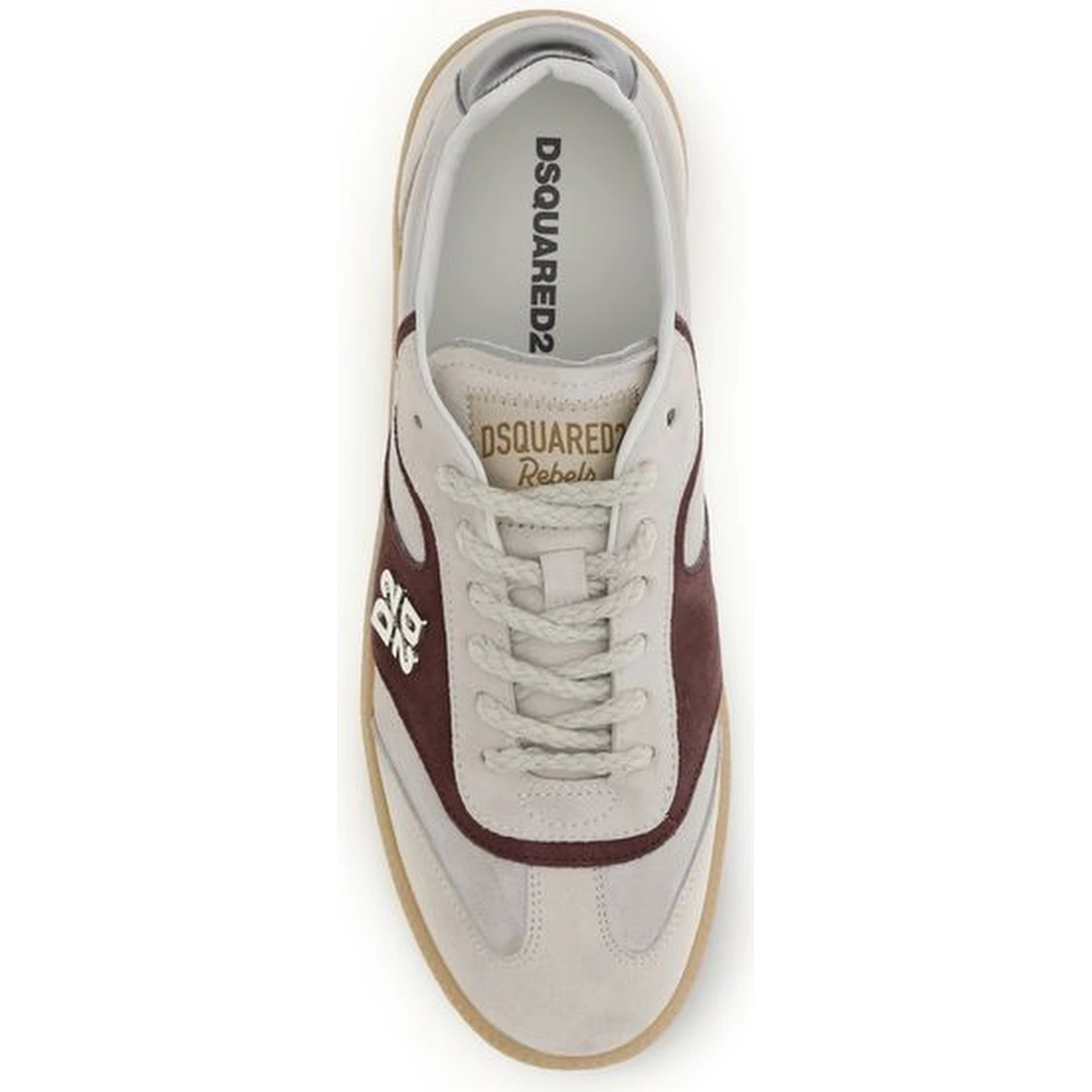 Beige Calf Leather Bos Taurus Low Top Sneakers