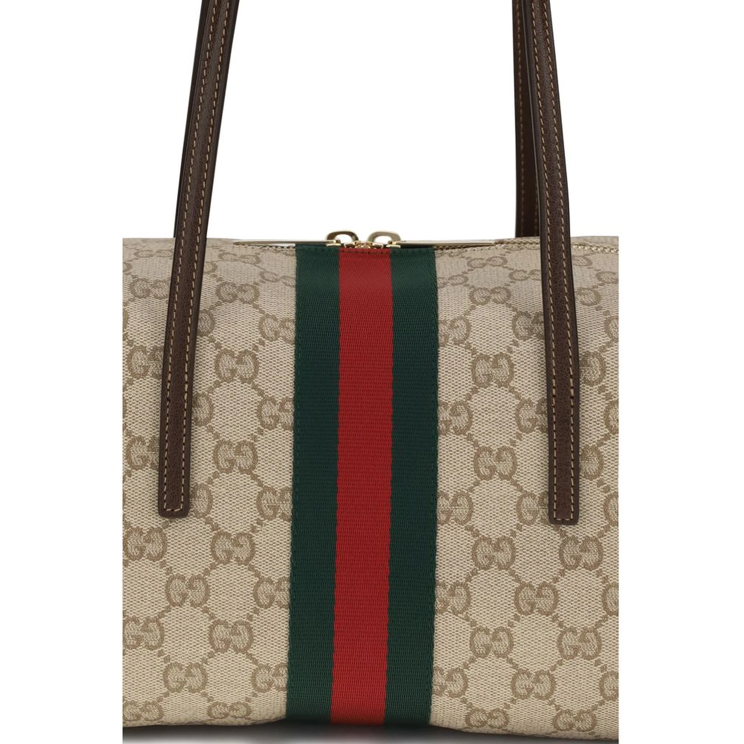 Beige Fabric Handbag