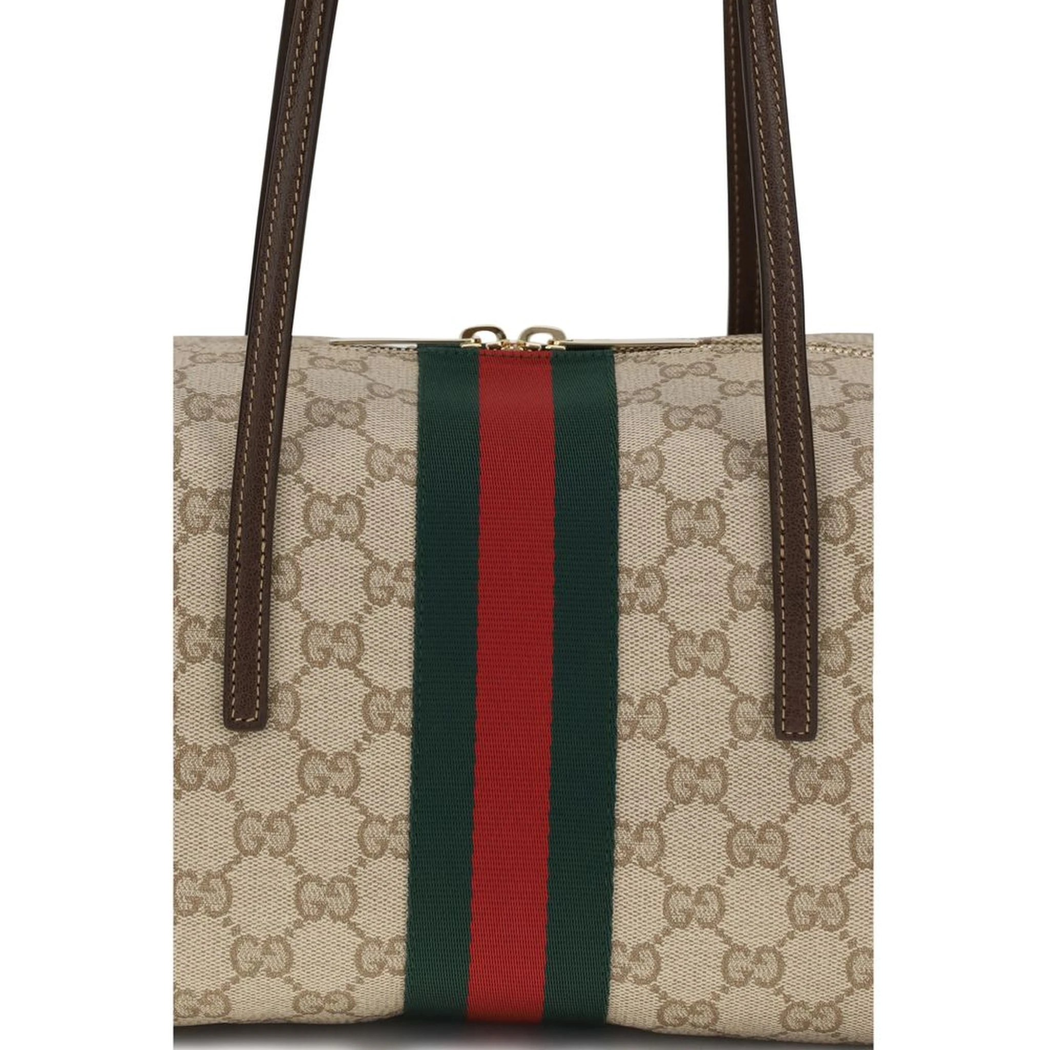 Beige Fabric Handbag